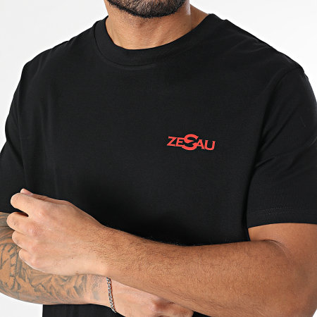 Zesau - Guetto Cardiac Oversize Tee Negro Rojo