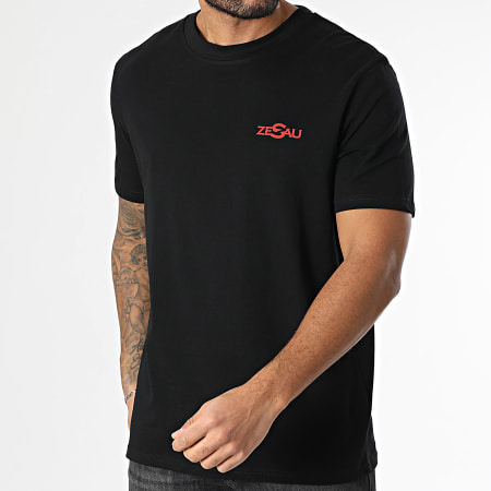 Zesau - Guetto Cardiac Oversize Tee Negro Rojo