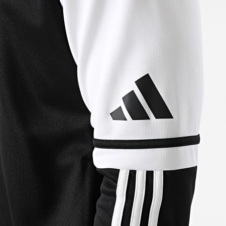 Adidas Sportswear - Veste Zippée Capuche A Bandes SQ25 JE2778 Noir Blanc