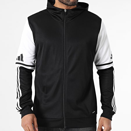 Adidas Sportswear - Veste Zippée Capuche A Bandes SQ25 JE2778 Noir Blanc