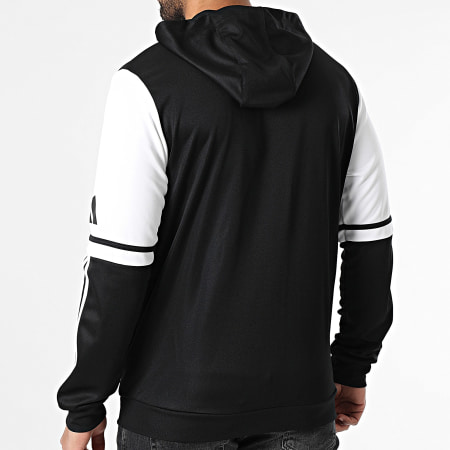 Adidas Sportswear - Veste Zippée Capuche A Bandes SQ25 JE2778 Noir Blanc