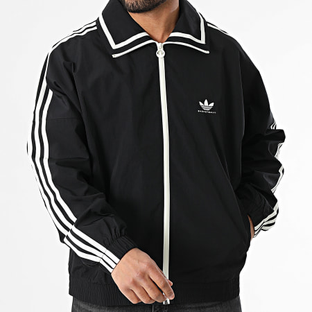 Adidas Originals - Veste Zippée A Bandes Shell JD5197 Noir