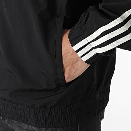 Adidas Originals - Veste Zippée A Bandes Shell JD5197 Noir
