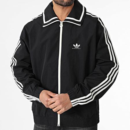 Adidas Originals - Veste Zippée A Bandes Shell JD5197 Noir
