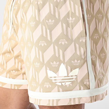 Adidas Originals - Short Jogging A Bandes Jacquared JP0650 Rose Beige