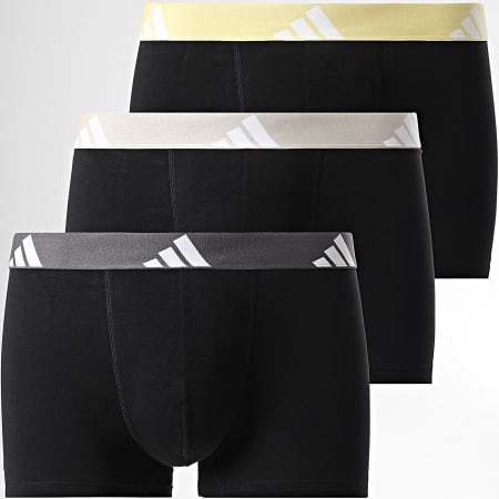 Adidas Sportswear - Lot De 3 Boxers JK3949 Noir Beige Jaune Gris Anthracite