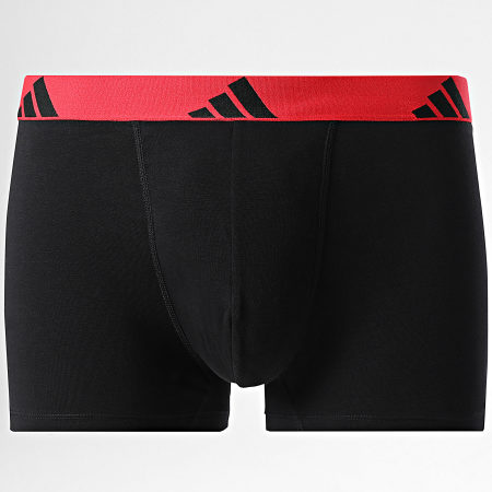 Adidas Sportswear - Lot De 3 Boxers JK3947 Noir Bleu Marine Rouge Vert Foncé