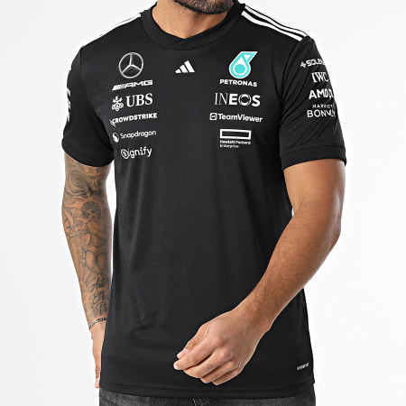 Adidas Sportkleding - Mercedes AMG Strepen T-shirt JW5361 Zwart