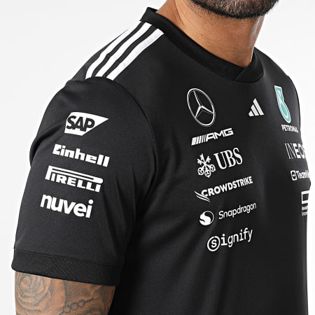 Adidas Sportkleding - Mercedes AMG Strepen T-shirt JW5361 Zwart
