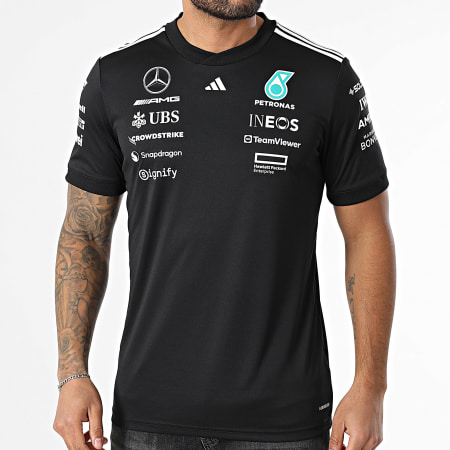 Adidas Sportkleding - Mercedes AMG Strepen T-shirt JW5361 Zwart