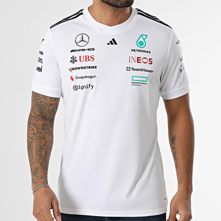 Adidas Sportswear - Tee Shirt A Bandes AMG Mercedes JX5798 Blanc