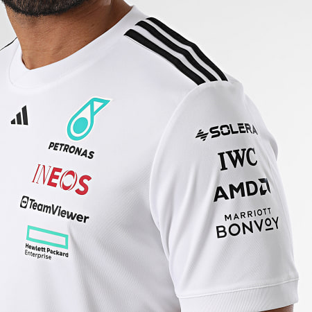Adidas Sportswear - Tee Shirt A Bandes AMG Mercedes JX5798 Blanc