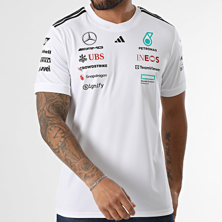 Adidas Sportswear - Tee Shirt A Bandes AMG Mercedes JX5798 Blanc
