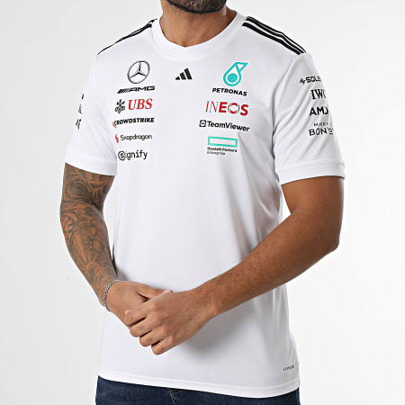 Adidas Sportswear - Tee Shirt A Bandes AMG Mercedes JX5798 Blanc