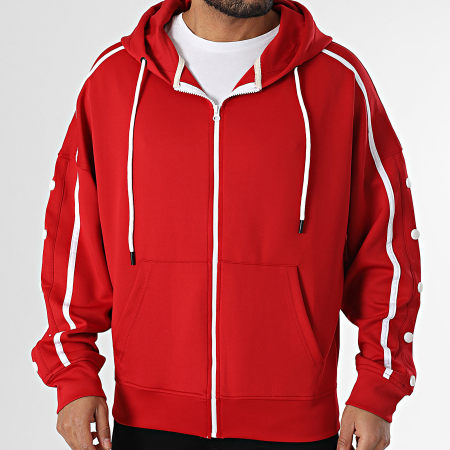 Tunique Sweat Femme Sonoma – Rouge, Col Capuche, Manches Longues – Taille XL