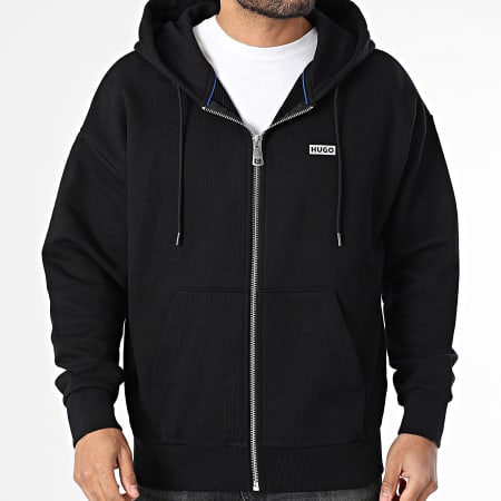 Hugo Blue - Sweat Zippé Capuche Oversize Nardimez 50520017 Noir