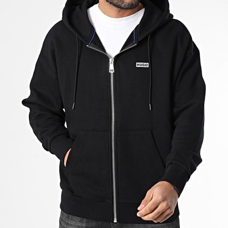 Hugo Blue - Sweat Zippé Capuche Oversize Nardimez 50520017 Noir