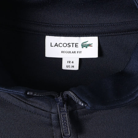 Lacoste - Veste Zippée Logo Brodé Crocodile Regular Fit Bleu Marine
