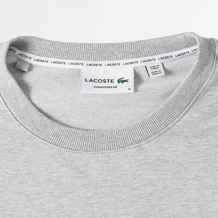 Lacoste - Sweat Crewneck Logo Crocodile Gris Chiné