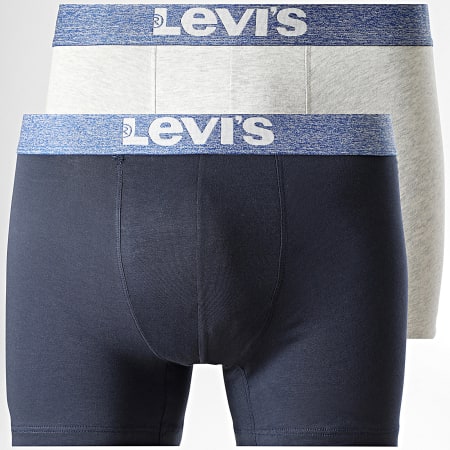 Levi's - Lot De 2 Boxers 701203923 Bleu Marine Gris Chiné