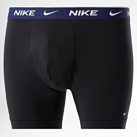 Nike - Lot De 3 Boxers KE1007 Noir Bleu Clair Bleu Marine Bordeaux