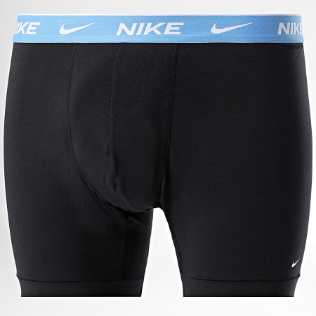 Nike - Lot De 3 Boxers KE1007 Noir Bleu Clair Bleu Marine Bordeaux