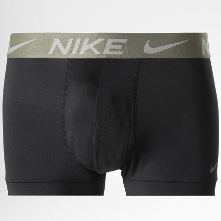Nike - Lot De 3 Boxers Dri-Fit Essential Micro KE1156 Noir Vert Kaki Gris Blanc