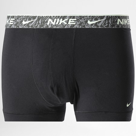 Nike - Lot De 3 Boxers KE1008 Noir Gris Vert Kaki Jaune