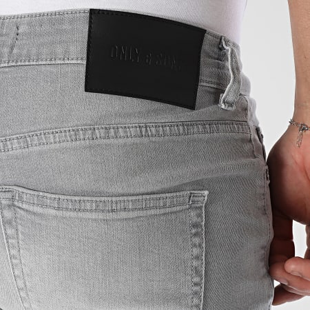 Only And Sons - Jean Regular Fit Weft Gris