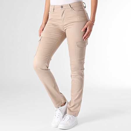 Only - Jean Cargo Femme Brandy Beige