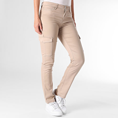 Only - Jean Cargo Femme Brandy Beige