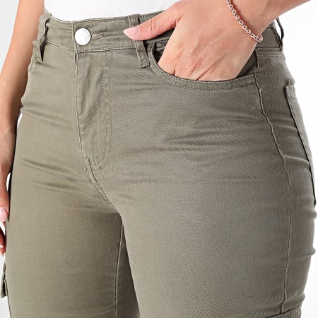 Only - Jean Cargo Femme Brandy Vert Kaki