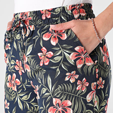 Only - Pantalón Mujer Nova Life Azul Marino Rosa Verde Floral