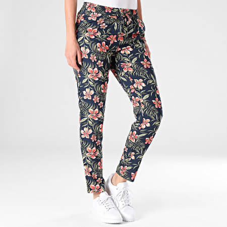 Only - Pantalón Mujer Nova Life Azul Marino Rosa Verde Floral