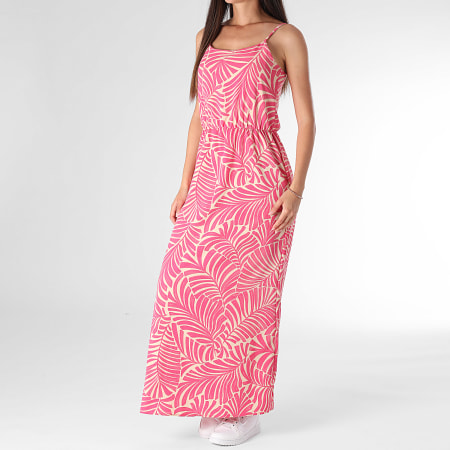 Only - Robe Longue Femme Nova Life Elite Beige Rose