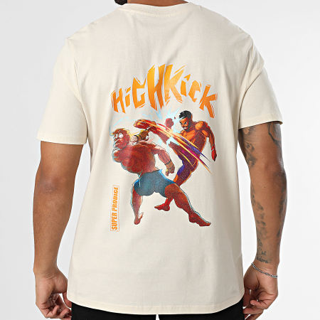 Super Prodige - Tee Shirt Oversize Large High Kick Beige Yellow