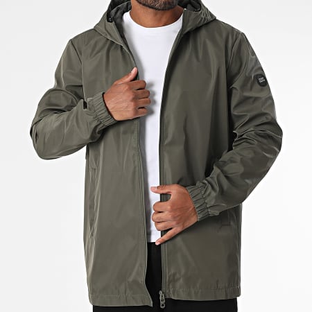 Teddy Smith Jimbo Hooded Zip Jacket Khaki Green Ryses