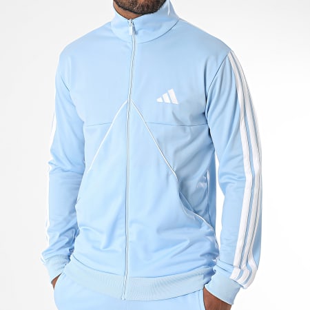 Adidas Sportswear - Ensemble De Survetement A Bandes Trefoil Tiro JI8862 Bleu Clair