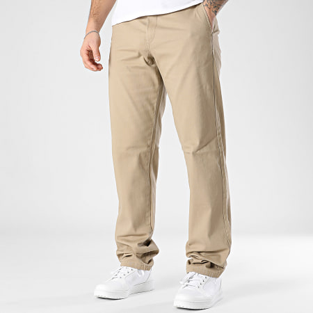 JJREBEL - Pantalon Chino Relaxed Fit Kenni Sharp Camel