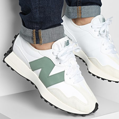 New Balance - Baskets 327 U327SKC White Army Green