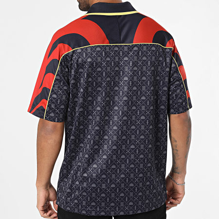 Puma - Polo Manches Courtes Archive 629619 Bleu Marine Gris Rouge Jaune