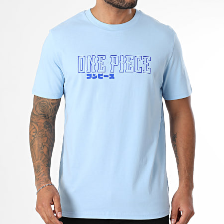 One Piece - Oversize Hybrid Color Tee Shirt Azul claro Azul real