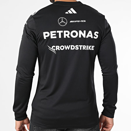 Adidas Sportswear - Tee Shirt Manches Longues A Bandes AMG Mercedes JW5364 Noir