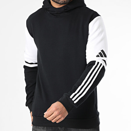Adidas Sportswear - Sweat Capuche SQ25 JE2776 Noir Blanc