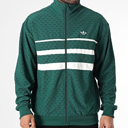 Adidas Originals - Veste Zippée A Bandes Q12 Monogram JD0696 Vert