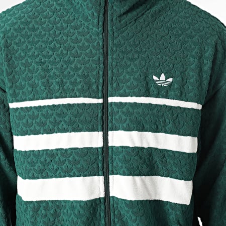 Adidas Originals - Veste Zippée A Bandes Q12 Monogram JD0696 Vert