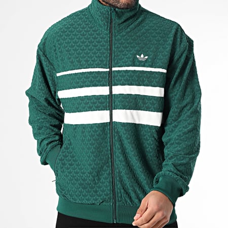 Adidas Originals - Veste Zippée A Bandes Q12 Monogram JD0696 Vert