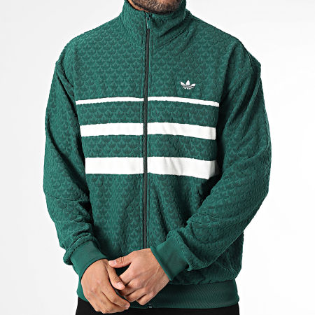 Adidas Originals - Veste Zippée A Bandes Q12 Monogram JD0696 Vert
