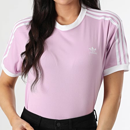Adidas Originals - Tee Shirt Femme 3 Stripes JD3441 Lilas