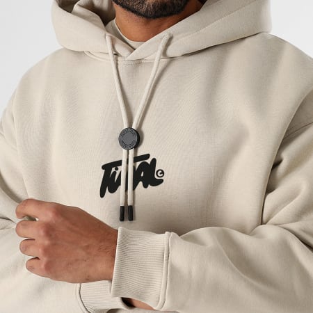 Final Club - Conjunto de sudadera con capucha y pantalón de chándal FNL Logo Beige